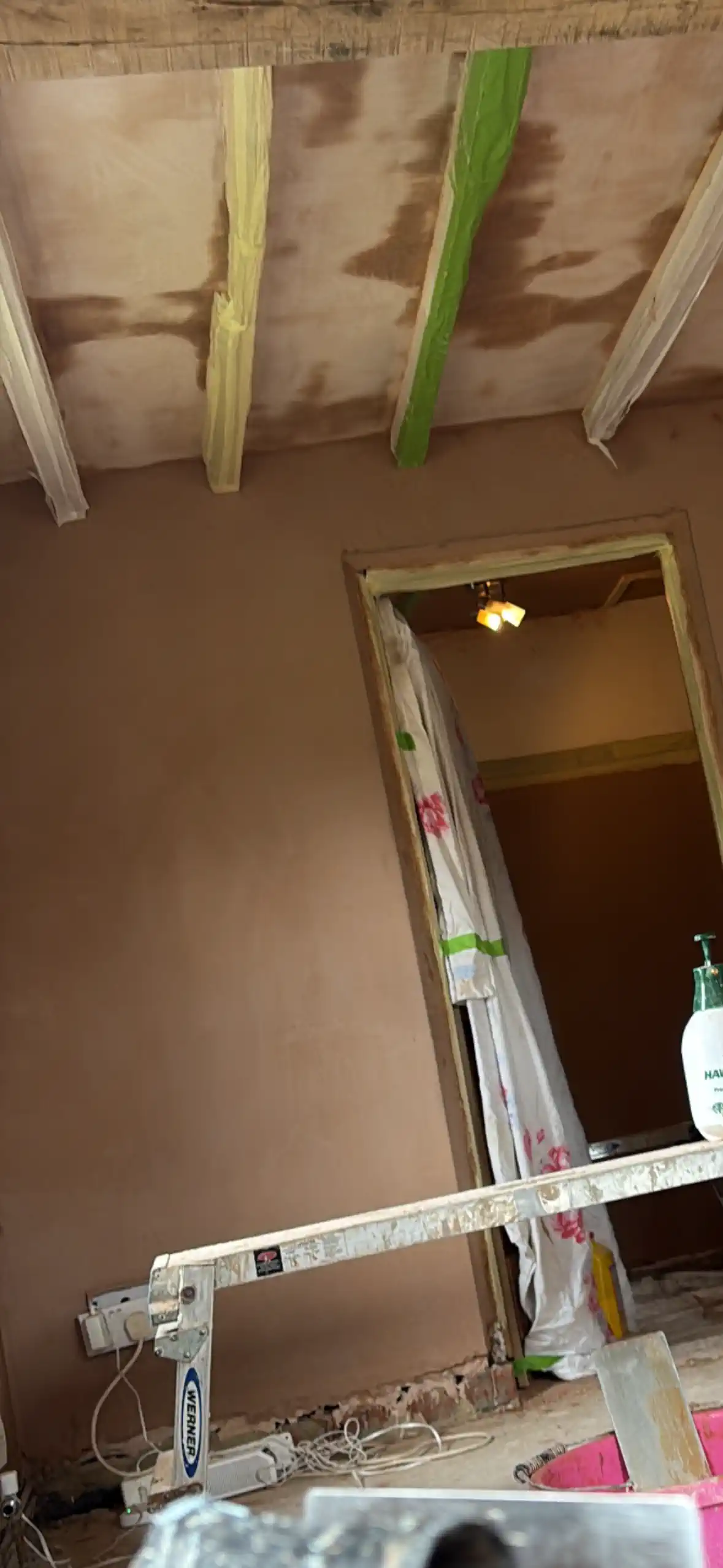 Overskim on a ceiling